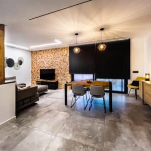 revestimiento piedra interior timanfaya castaño