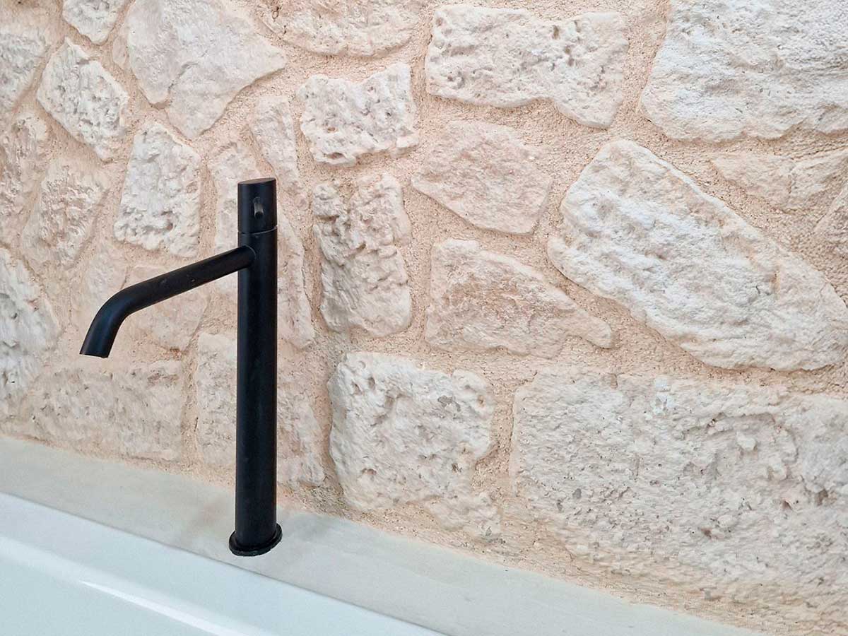Pared imitación piedra de hormigón