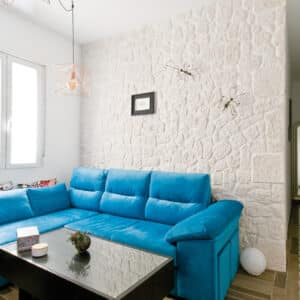 revestimiento piedra pared interior Cortijo Crudo
