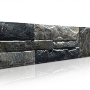 Panel de azulejo cerámico Saqqara Grafito oscuro con textura