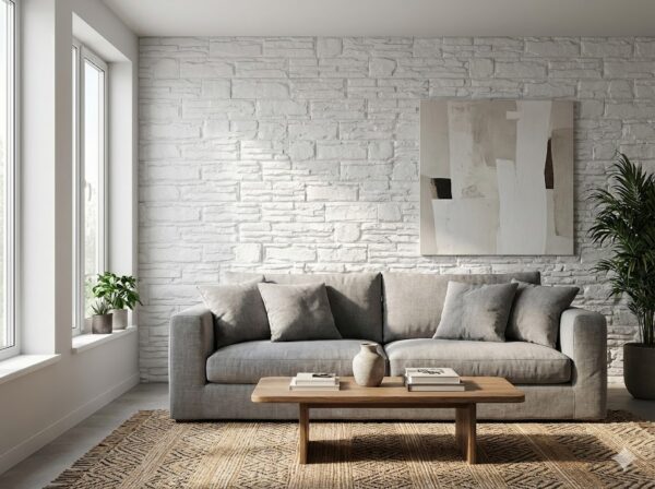 Revestimiento Saqqara Blanco 10 x 50 cm