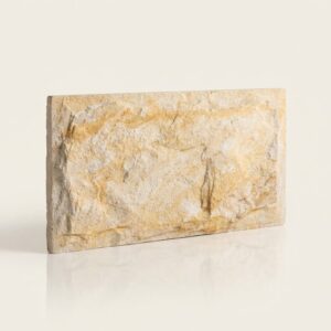 Azulejo individual imitación piedra rústica Andros Beige con textura irregular y tonos