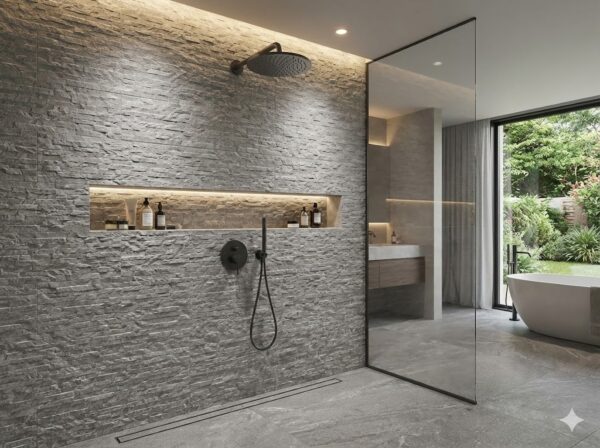 Revestimiento Abidos Gris 10 x 50 cm