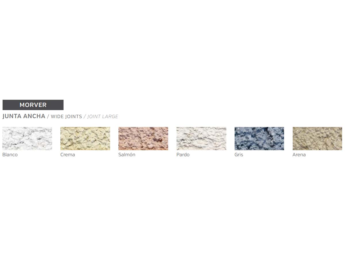 Morver mortero para junta ancha 25 kg