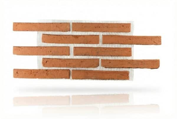 Revestimiento ladrillo Manual enmallado Rojo 23 x 3,7 x 1,5 cm