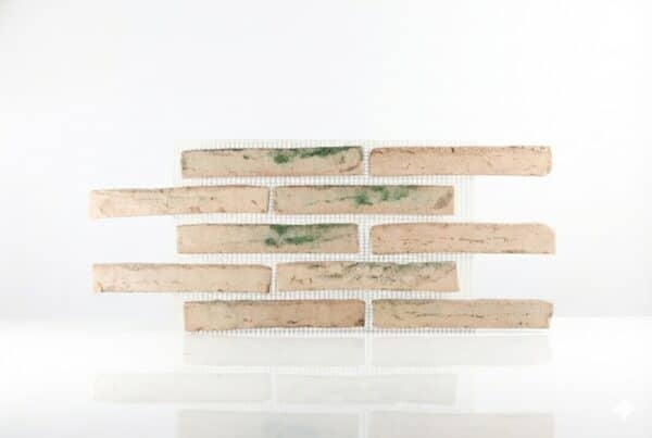 Revestimiento ladrillo Manual enmallado Musgo 23 x 3,7 x 1,5 cm