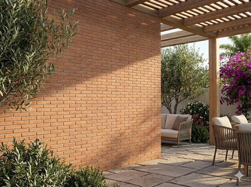 Revestimiento ladrillo Extrusionado Rojo Raspado 23,5 x 4 x 1,5 cm