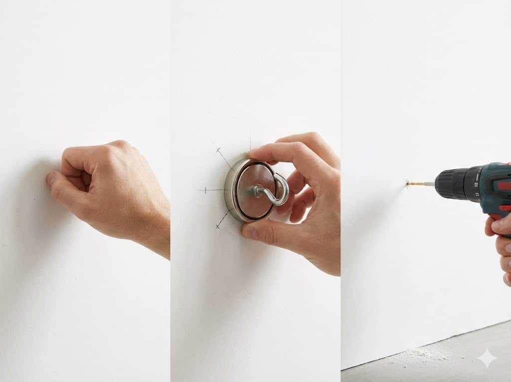 Uso de detector de metales en pared